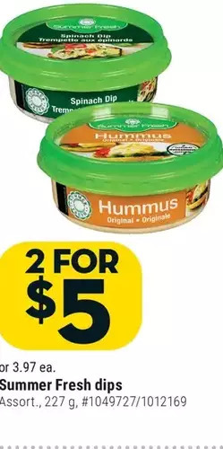 Giant Tiger Summer fresh dips offer