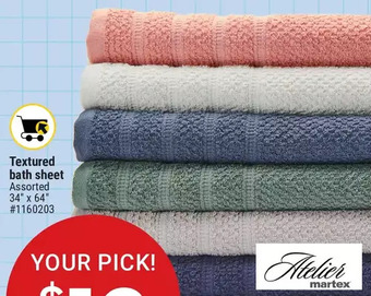 Giant Tiger Textured bath sheet offer