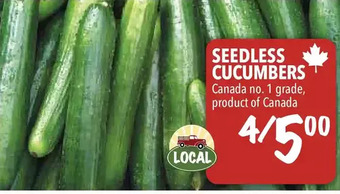 Farm Boy Seedless cucumbers offer