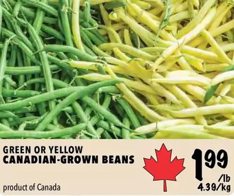 Farm Boy Green or yellow canadian-grown beans offer
