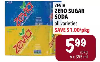 Farm Boy Zevia zero sugar soda offer