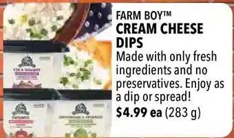 Farm Boy Farm boy cream cheese dips offer