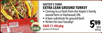 Farm Boy Hayter's farm extra lean ground turkey offer