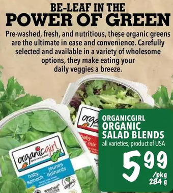 Farm Boy Organicgirl organic salad blends offer