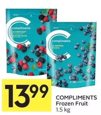Foodland Compliments frozen fruit offer