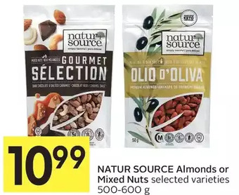 Natur source almonds or mixed nuts