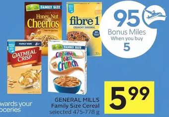 Foodland General mills family size cereal offer