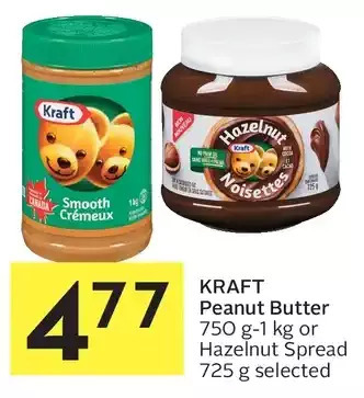 Foodland Kraft peanut butter or hazelnut spread offer