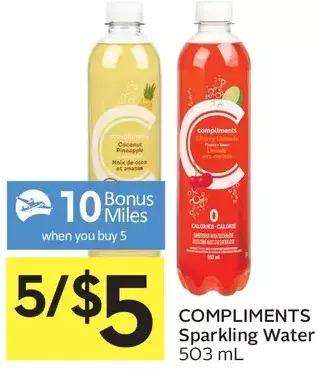 Foodland Compliments sparkling water offer