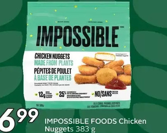 Sobeys Impossible foods chicken nuggets offer