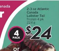 Sobeys Atlantic canada lobster tail offer