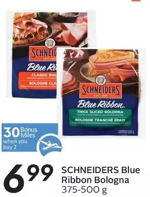 Sobeys Schneiders blue ribbon bologna offer