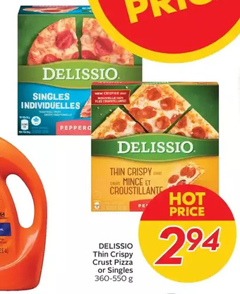 Sobeys Delissio thin crispy crust pizza or singles offer