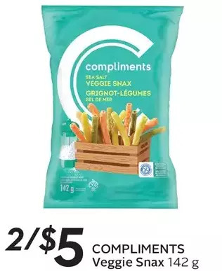 Sobeys Compliments veggie snax offer