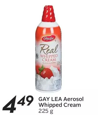 Sobeys Gay lea aerosol whipped cream offer