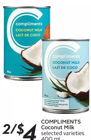 Sobeys Compliments coconut milk offer