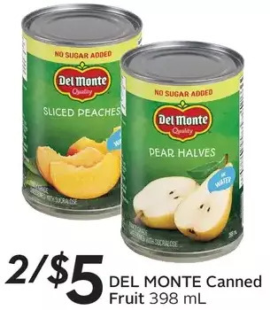 Sobeys Del monte canned fruit offer