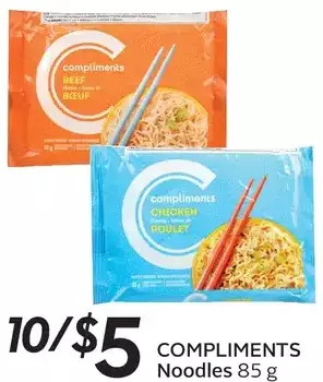 Sobeys Compliments noodles offer