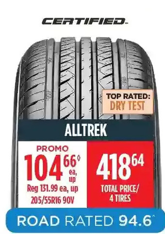 Canadian Tire Certified alltrek offer