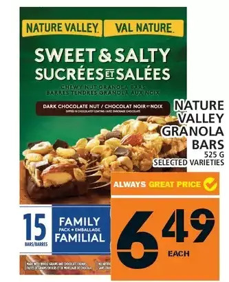 Food Basics Nature valley granola bars offer