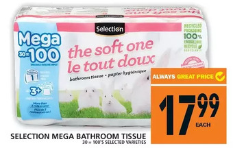 Food Basics Selection mega bathroom tissue offer