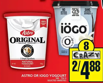 Food Basics Astro or iogo yogourt offer