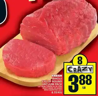Food Basics Fresh whole eye of round vacuum pack offer
