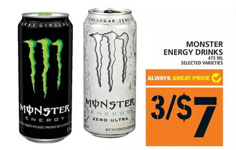 Food Basics Monster energy drinks offer