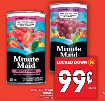 Food Basics Minute maid drinks offer