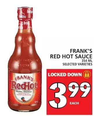 Food Basics Frank's red hot sauce offer