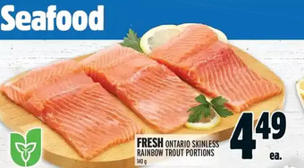 Metro Fresh ontario skinless rainbow trout portions offer