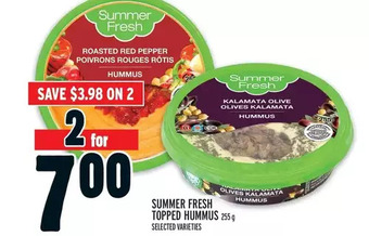 Metro Summer fresh topped hummus offer