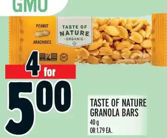Metro Taste of nature granola bars offer