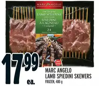 Metro Marcangelo lamb spiedini skewers offer