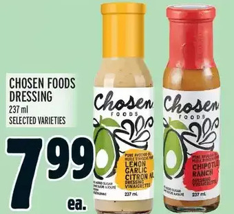 Metro Chosen foods dressing offer