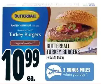 Metro Butterball turkey burgers offer