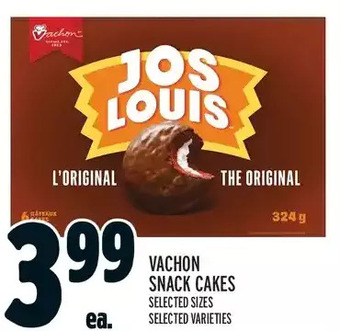 Metro Vachon snack cakes offer