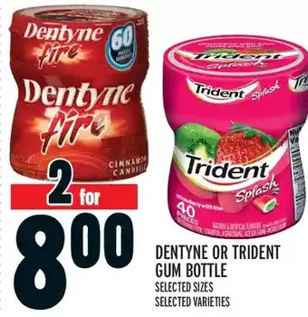 Metro Dentyne or trident gum bottle offer