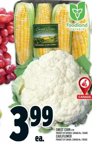 Metro Sweet corn | cauliflower offer