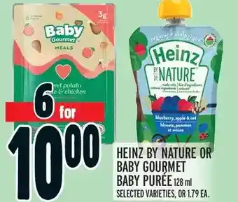 Metro Heinz by nature or baby gourmet baby purée offer
