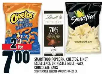 Metro Smartfood popcorn, cheetos, lindt excellence or nestlé multi-pack chocolate bars offer