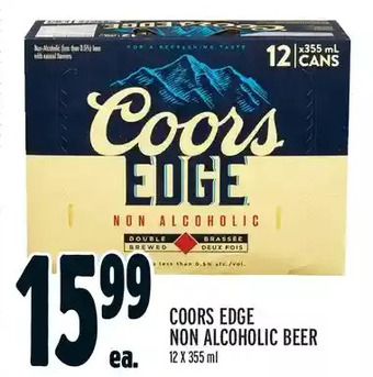 Metro Coors edge non alcoholic beer offer