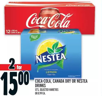 Metro Coca-cola, canada dry or nestea drinks offer