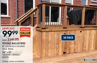 RONA Round balusters offer