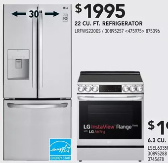 RONA Lg 22 cu. ft. refrigerator offer