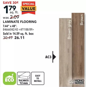 RONA Mono serra laminate flooring offer