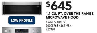 RONA 1.1 cu. ft. over-the-range microwave hood offer