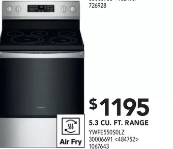 RONA Whirlpool 5.3 cu. ft. range offer