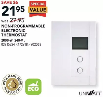 RONA Non programmable electronic thermostat offer