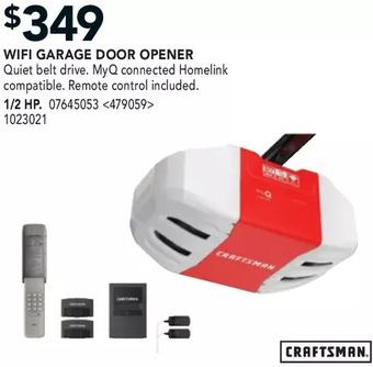 RONA Craftsman wifi garage door opener offer